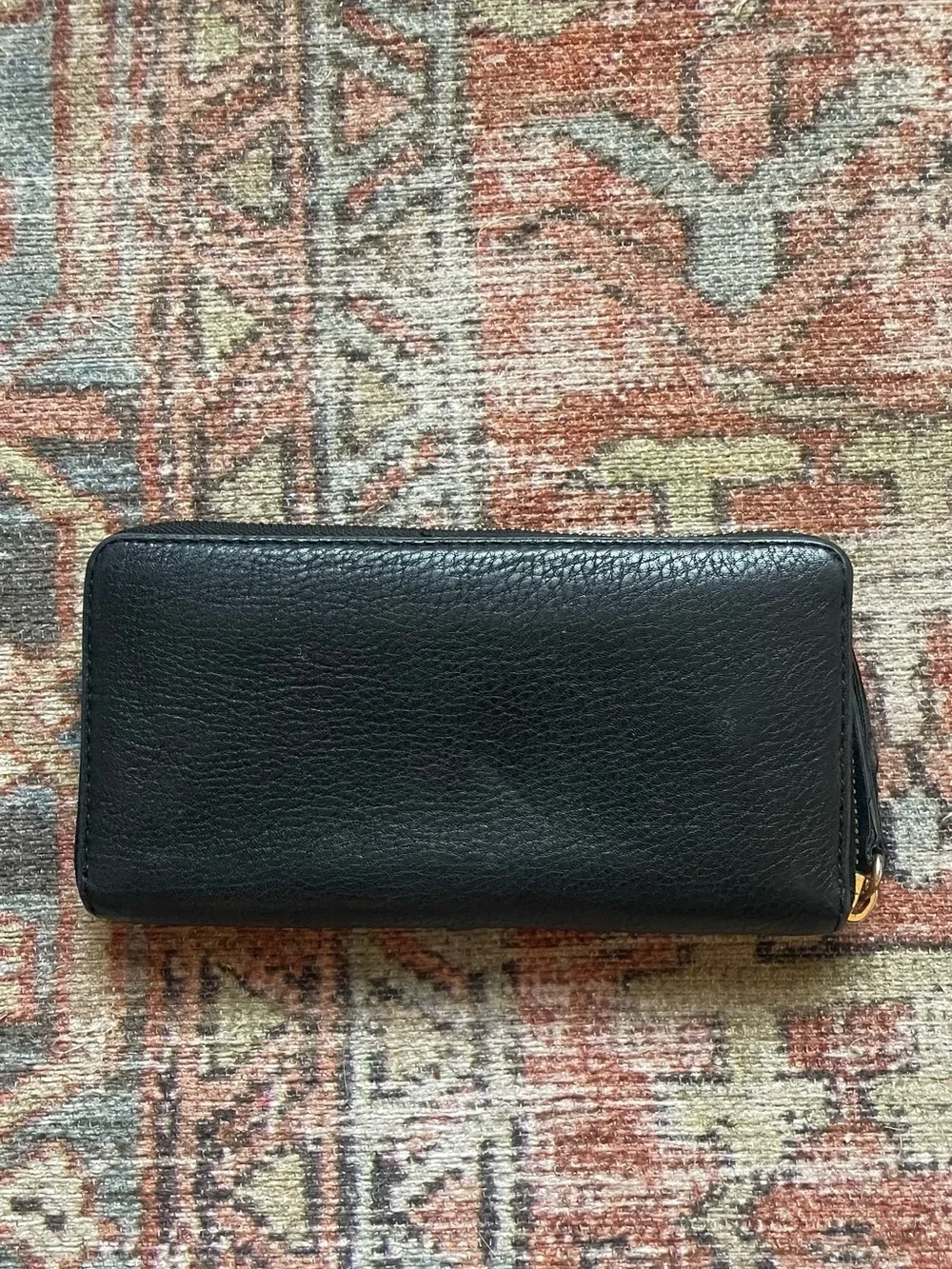 Marc Jacobs Black Leather Zip Wallet